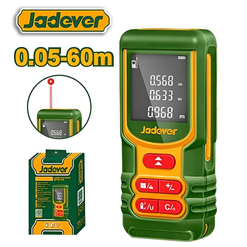 Medidor De Distancia Laser - JADEVER - JDDL1516 - Distancias Hasta 60 Metros