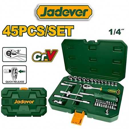 Juego de Llave Criquet y Dados Hexagonales - 45 piezas - JADEVER - JDST4D45