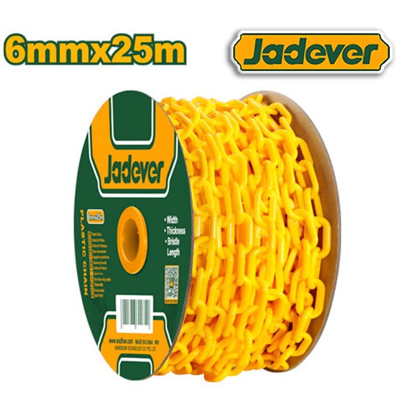 Cadena Plastica Amarilla 6mm x 25m - JADEVER - JDYJ6A06