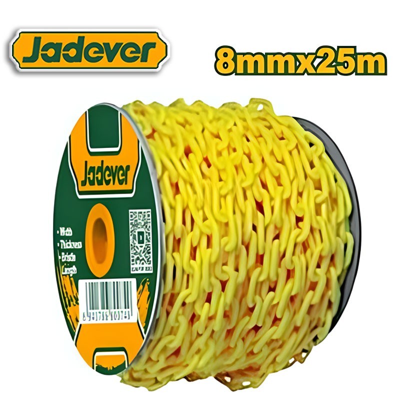 Cadena Plastica Amarilla 8mm x 25m - JADEVER - JDYJ6A08