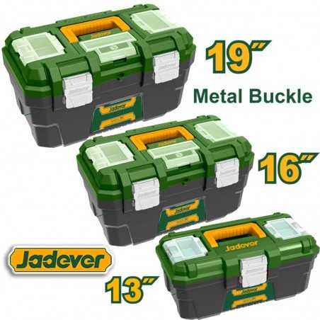 Juego de Cajas de Herramientas Plastica de 13" 16" y 19" - JADEVER - JDTB4103