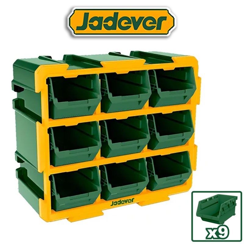 Modulo Organizador de 9 cajas - JADEVER - JDTB8330
