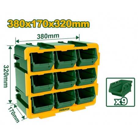Modulo Organizador de 9 cajas - JADEVER - JDTB8330