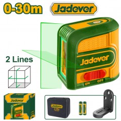 Nivel Laser Horizontal y Vertical Autonivelable - 30 mts - JADEVER - JDLE2M03 - Laser Verde