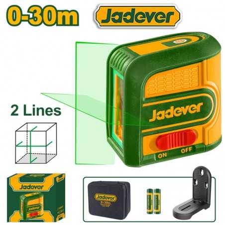 Nivel Laser Horizontal y Vertical Autonivelable - 30 mts - JADEVER - JDLE2M03 - Laser Verde