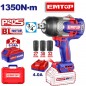 Llave de Impacto a Bateria 1350 Nm - 20V - 3/4" - EMTOP - ECIWL20135 - Incluye 2 Baterias y Cargador