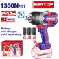 Llave de Impacto a Bateria 1350 Nm - 20V - 3/4" - EMTOP - ECIWL201351 - Sin Bateria