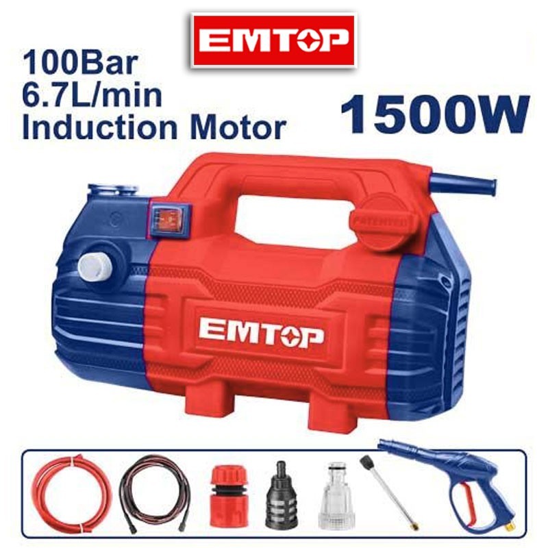 Hidrolavadora 1500W - Presion 100 Bar - EMTOP - EHPW1501