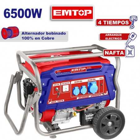 Generador Electrico 6500W Naftero - EMTOP - EGGRD6511 - Arranque Electrico