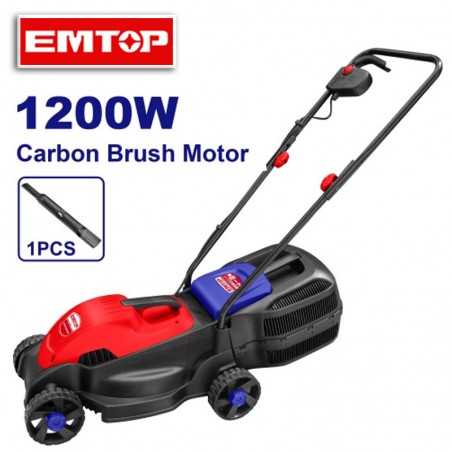 Corta Pasto Motor Electrico 1200 W - EMTOP - Chasis Plastico - ELM0321