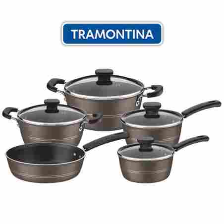 Juego de ollas de aluminio - 5 piezas - Tramontina - Sicilia Marron