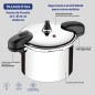 Olla a Presion de Aluminio Pulido - 10 litros - Ø 24 cm - Tramontina - Valencia