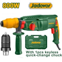 Rotomartillo Electrico - 800W - 2,5 J con Adaptador SDS plus y 13mm intercambiable - JADEVER - JDRH1D26-2