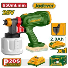 Pistola para Pintar a Batería 20V - JADEVER - JDSU30664 - Incluye Bateria y Cargador