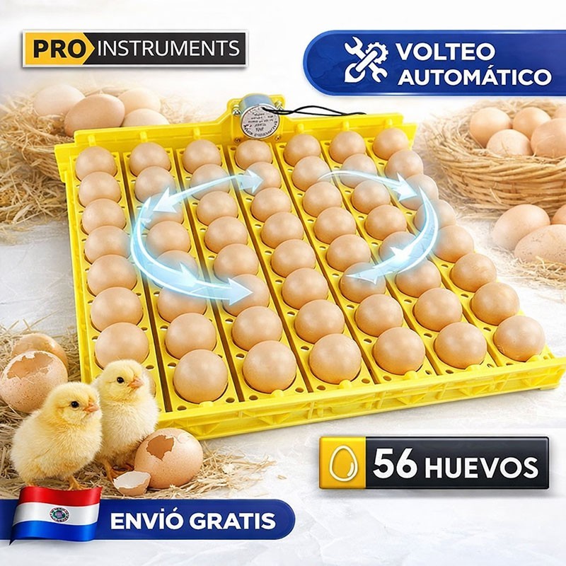Bandeja para incubadora de huevos con motor de Volteo - Pro Instruments - 56 Huevos