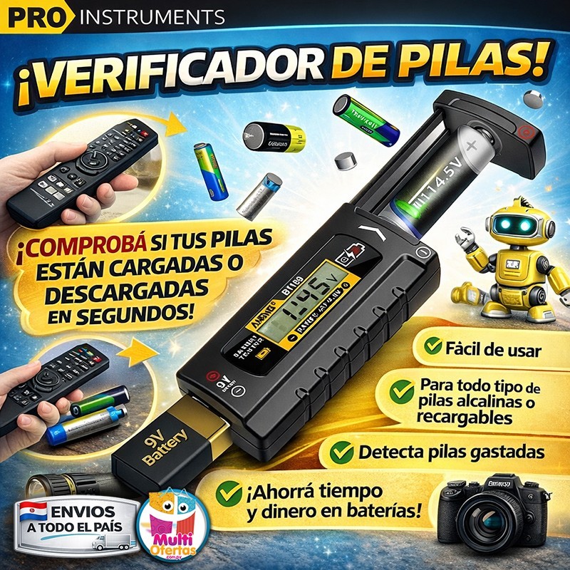 Verificador de Pilas - Medidor de nivel de batería Aneng by Pro Instruments - BT169