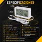 Termohigrometro Digital con conexión Wifi y Sonda - Pro Instruments - Temperatura y humedad interior y exterior