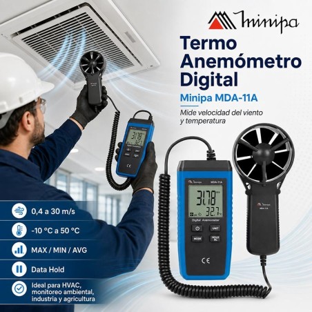 Termo Anemometro Digital - Minipa - MDA-11A