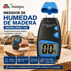 Medidor de Humedad de Madera - Minipa - MWD-14A