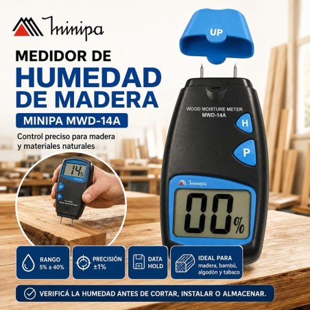 Medidor de Humedad de Madera - Minipa - MWD-14A