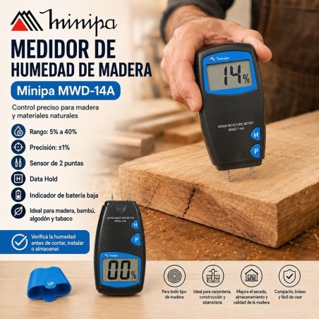 Medidor de Humedad de Madera - Minipa - MWD-14A