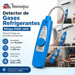 Detector de Gases Refrigerantes - Minipa - MGR-1000