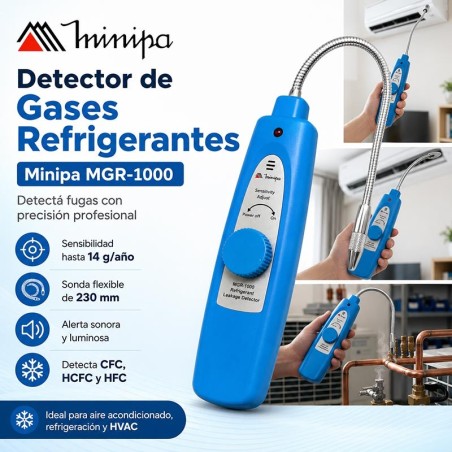 Detector de Gases Refrigerantes - Minipa - MGR-1000