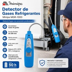 Detector de Gases Refrigerantes - Minipa - MGR-1000