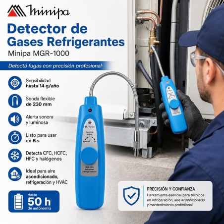 Detector de Gases Refrigerantes - Minipa - MGR-1000