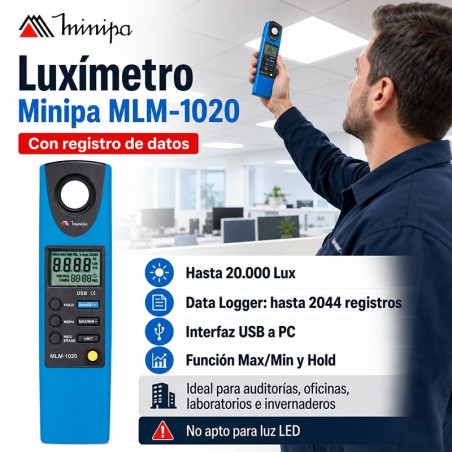 Luximetro - Minipa - MLM-1020 - Con registro de datos