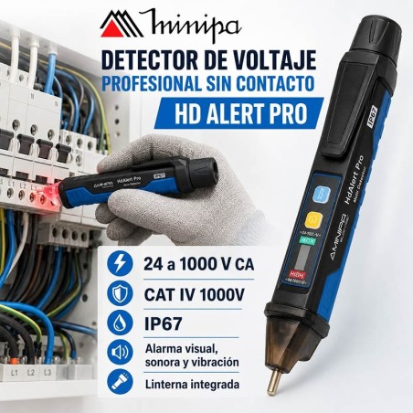 Detector de Voltaje Profesional Sin Contacto - Minipa - HD Alert Pro