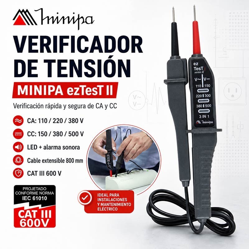 Verificador de Tension - Minipa - ezTesT II