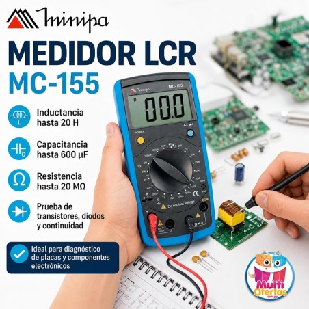 Medidor LCR Capacimetro Digital - Minipa - MC-155
