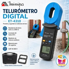 Terrometro Telurometro Digital - Minipa - ET-4310 - 1000Ω / AAC 30A