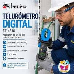 Terrometro Telurometro Digital - Minipa - ET-4310 - 1000Ω / AAC 30A