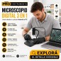 Microscopio Digital - Pro Instruments - Conexión 3 en 1 a Celular y PC