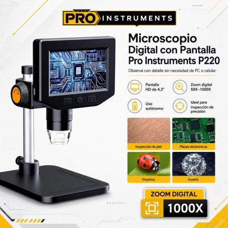 Microscopio Digital con Display - Pro Instruments
