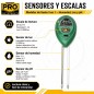 Medidor de suelo 3 en 1 - Pro Instruments - Humedad, Luz y pH del suelo