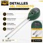 Medidor de suelo 3 en 1 - Pro Instruments - Humedad, Luz y pH del suelo