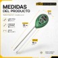 Medidor de suelo 3 en 1 - Pro Instruments - Humedad, Luz y pH del suelo