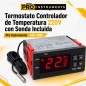 Termostato Controlador de Temperatura 220V con Sonda Incluida - Pro Instruments - STC-1000