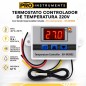Termostato Controlador de Temperatura 220V con Sonda Incluida - Pro Instruments - XH-W3002
