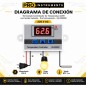 Termostato Controlador de Temperatura 220V con Sonda Incluida - Pro Instruments - XH-W3002