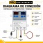 Termostato Controlador de Temperatura y Humedad 220V con Sonda Incluida - Pro Instruments - XK-W1099