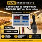 Termostato Controlador de Temperatura y Humedad 220V con Sonda Incluida - Pro Instruments - XK-W1099