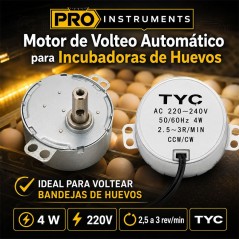 Motor de Volteo para incubadoras de Huevos - 220V - Pro Instruments - TYC