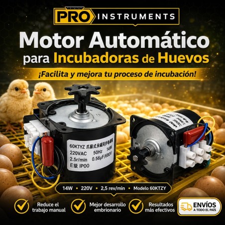 Motor de Volteo para incubadoras de Huevos - 220V - Pro Instruments - 60KTZY