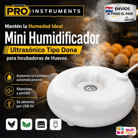 Mini Humidificador ultrasonico Tipo Dona para Incubadoras de huevos - Pro Instruments