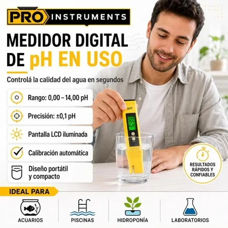 Medidor de Ph Digital Phmetro - Pro Instruments - 0,00 -14,00 pH