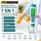 Phmetro Medidor de Calidad de Agua 7 en 1 - pH / TDS / S.G. / EC / Salinidad / ORP / Temperatura - Pro Instruments